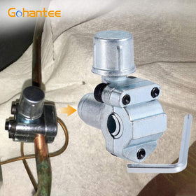 gohantee kit beside an R134a can showing size and portability benefit