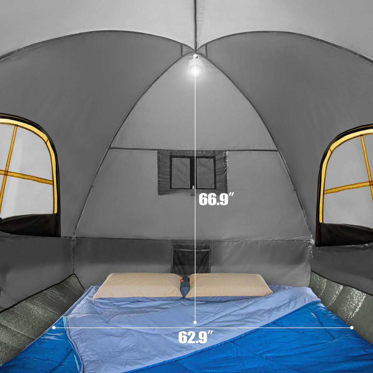 GoHimal installed in truck bed demonstrating secure fit and elevated sleeping
