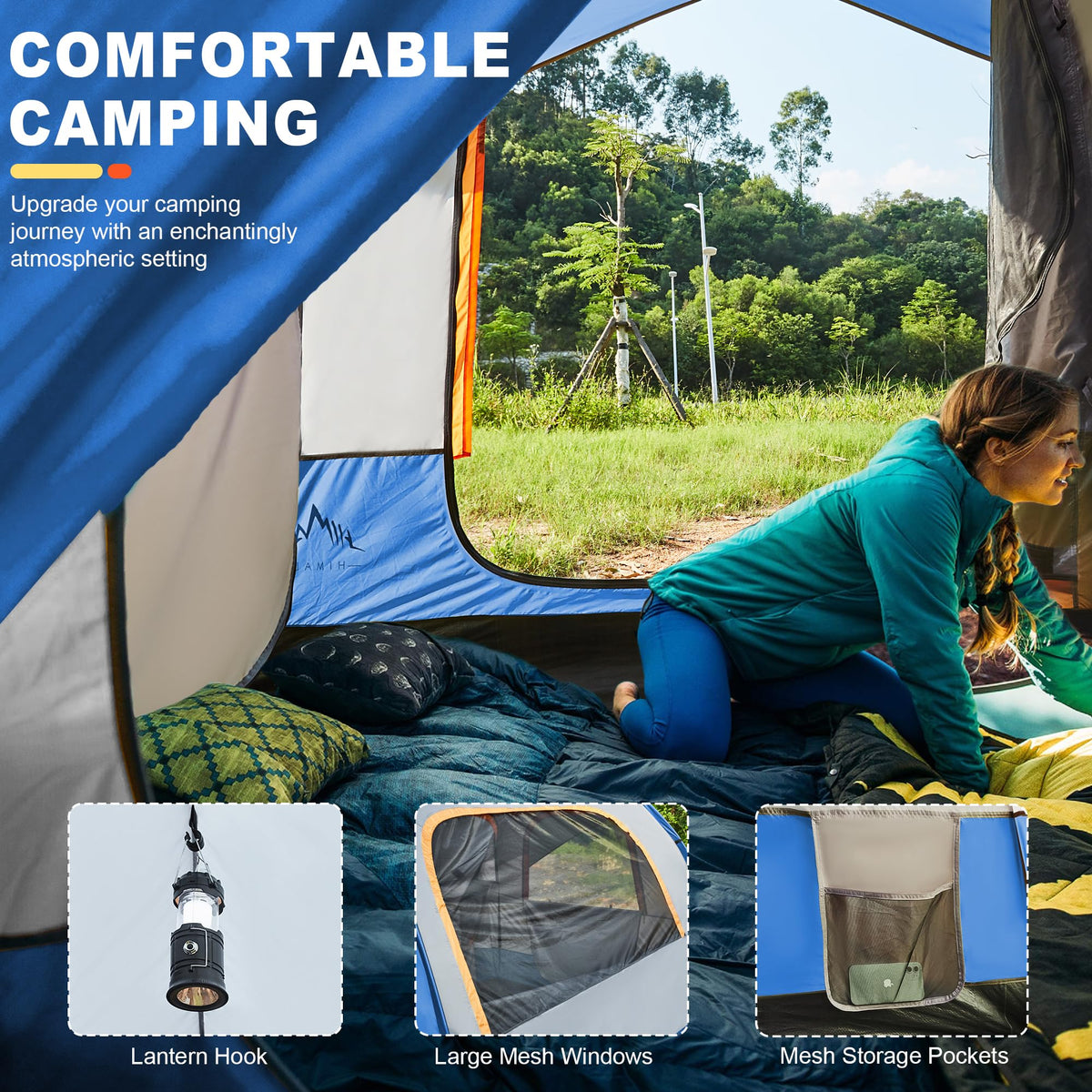 GoHimal tent color-coded poles for faster, simpler setup