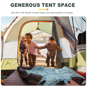 GoHimal tent interior space with gear organized benefit: roomy sleeping and storage area