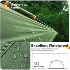 GoHimal tent mesh skylight overhead showing airflow benefit: improved ventilation and sky view