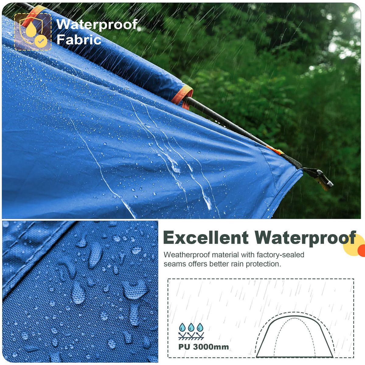 GoHimal tent mesh window detail improving airflow and insect protection