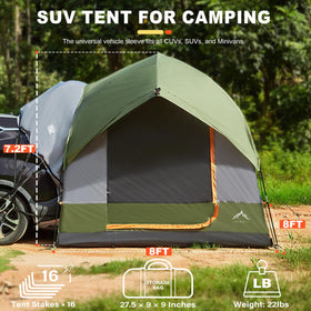 GoHimal tent side entrance open with zipper view benefit: easy entry and ventilation