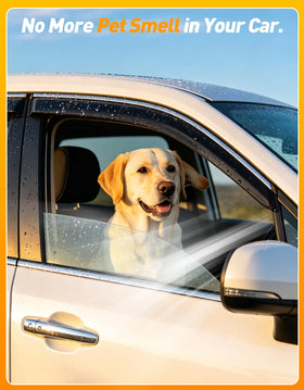Goholy front driver deflector on glass, resists wind noise