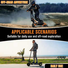 GOIMGN lifestyle photo of scooter on dirt trail demonstrating enhanced control