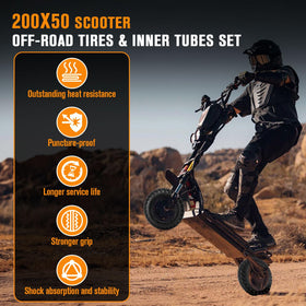 GOIMGN mounted tire on scooter front wheel improving handling on rough terrain