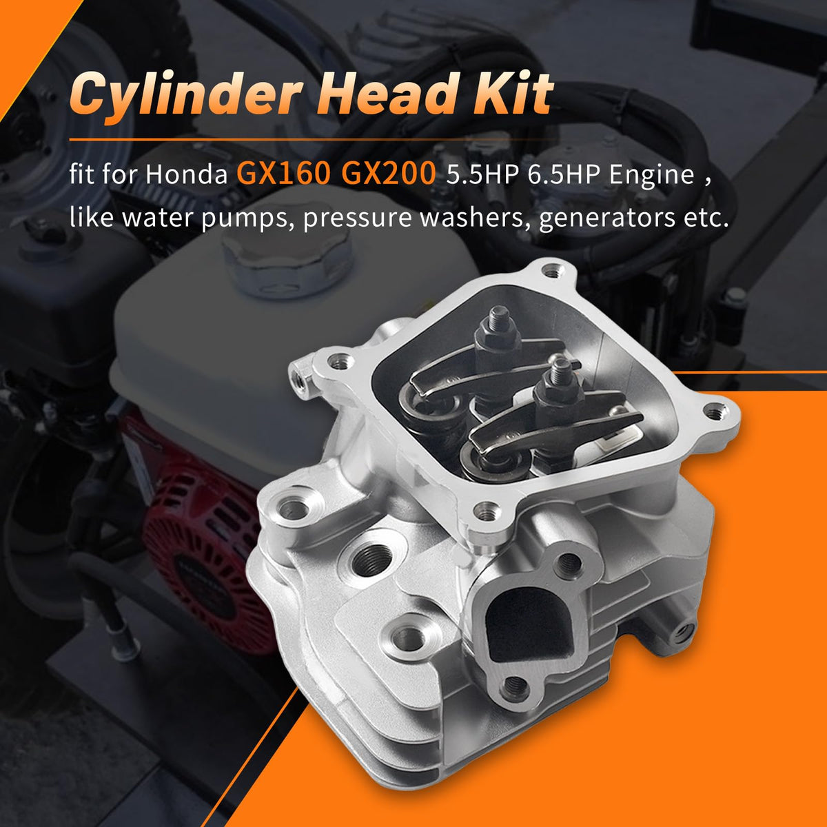 GOIRTUTSS cylinder head installed on a portable generator demonstrating restored operation