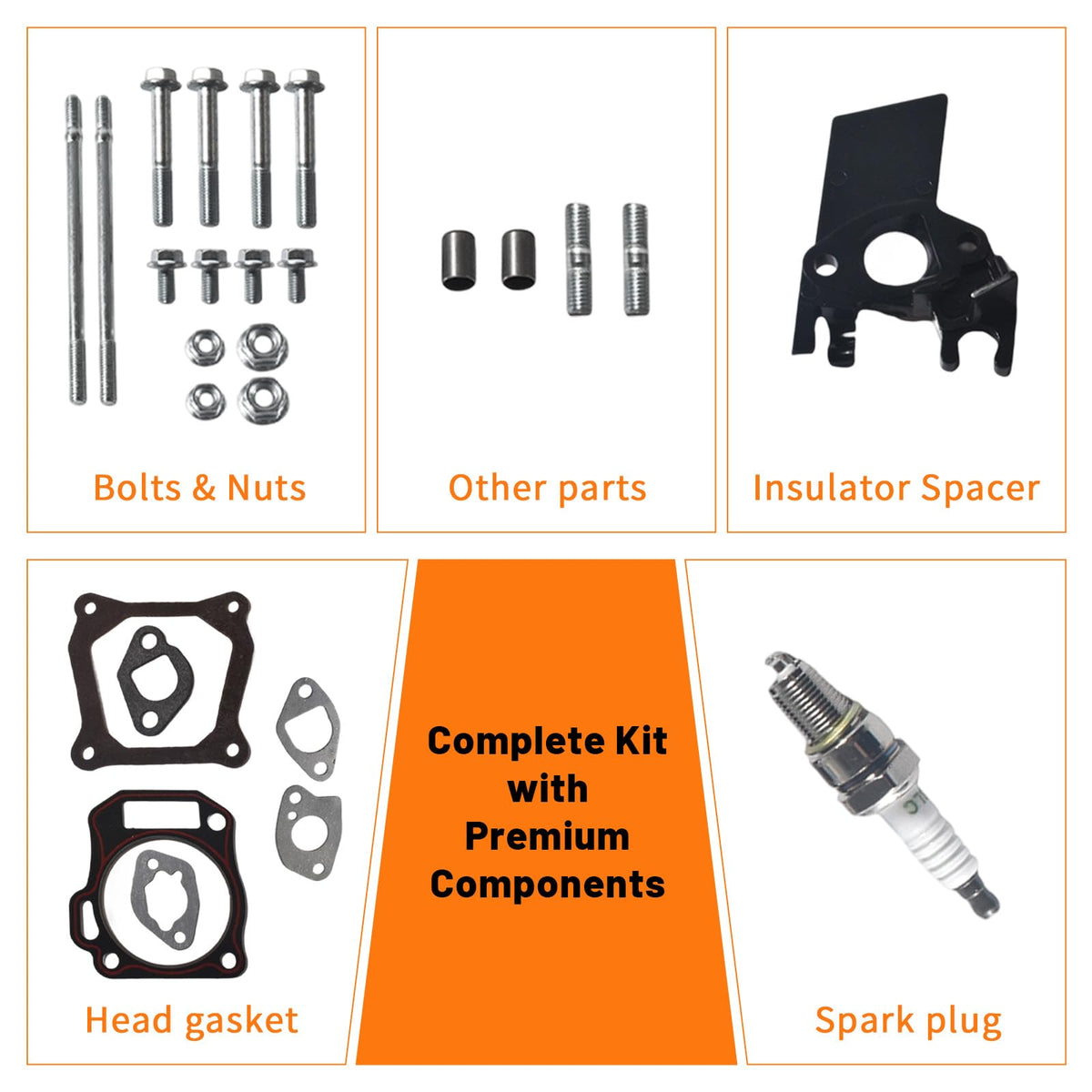 GOIRTUTSS kit hardware laid out to show included bolts and installation convenience