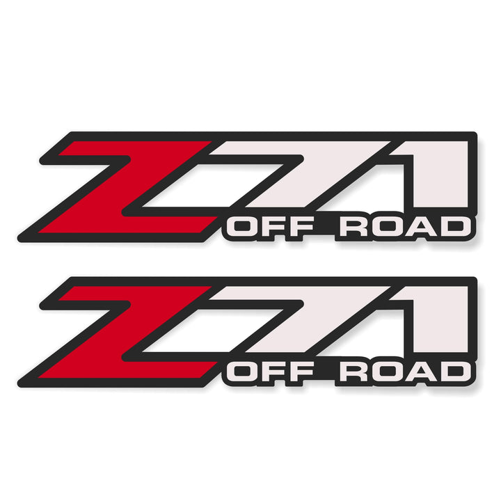 GOLD HOOK front packaging showing two Z71 Off Road decals and included instructions, professional upgrade