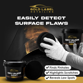 Gold Label Detailing applicator beside open container demonstrating ready-to-use convenience
