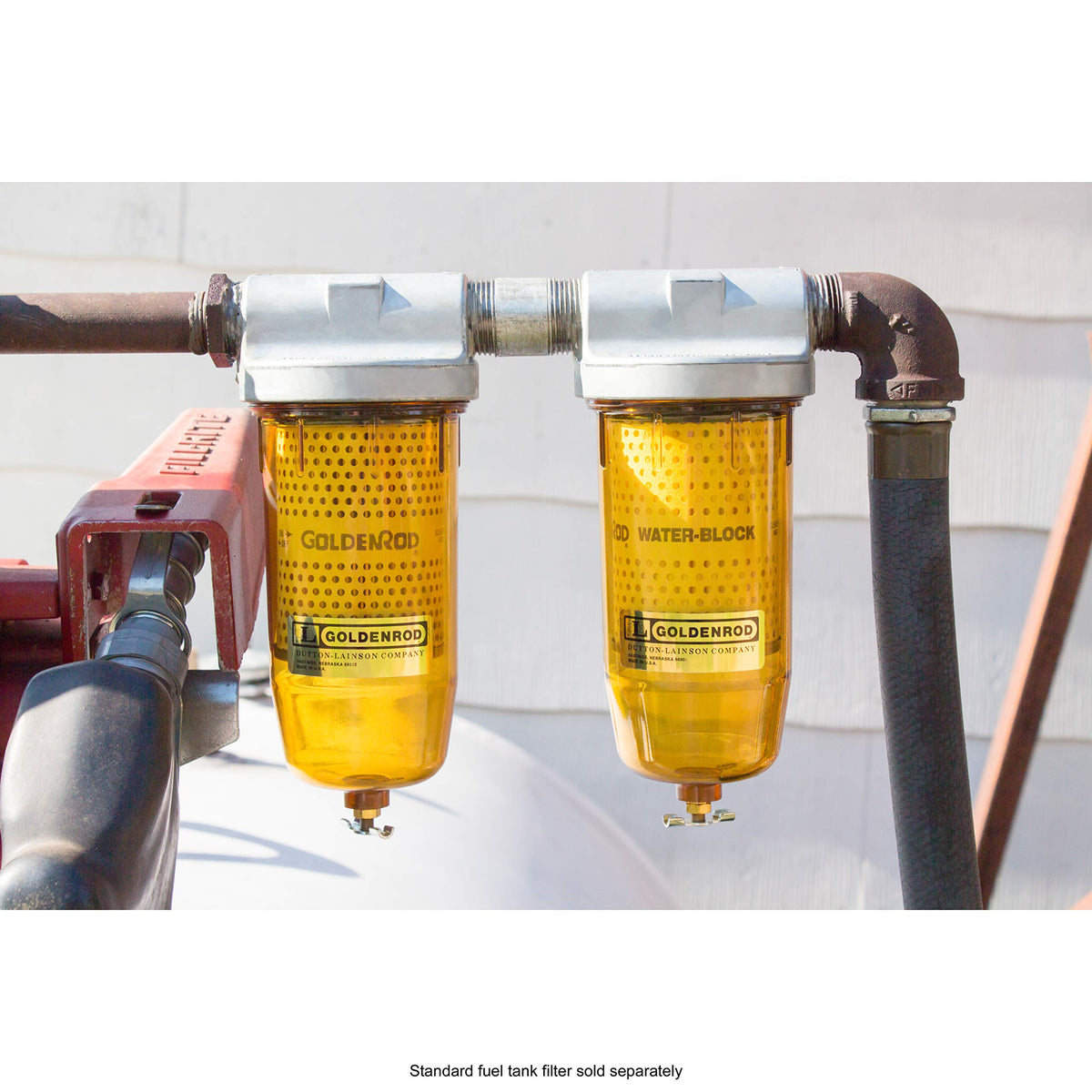 GOLDENROD filter element detail highlighting water-absorbing polymer benefit