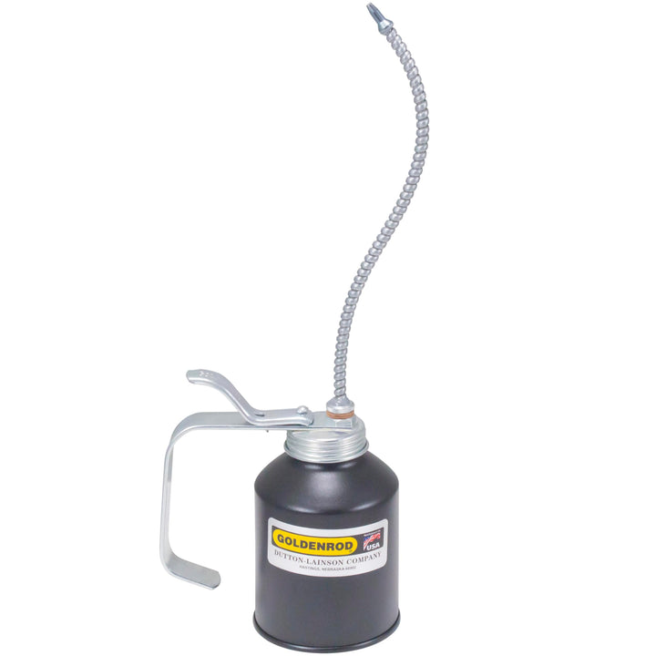 Goldenrod front view showing 12 oz reservoir and durable finish, for reliable shop lubrication