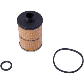 Goldenrod element installed in a see-through Water-Block bowl demonstrating easy inspection