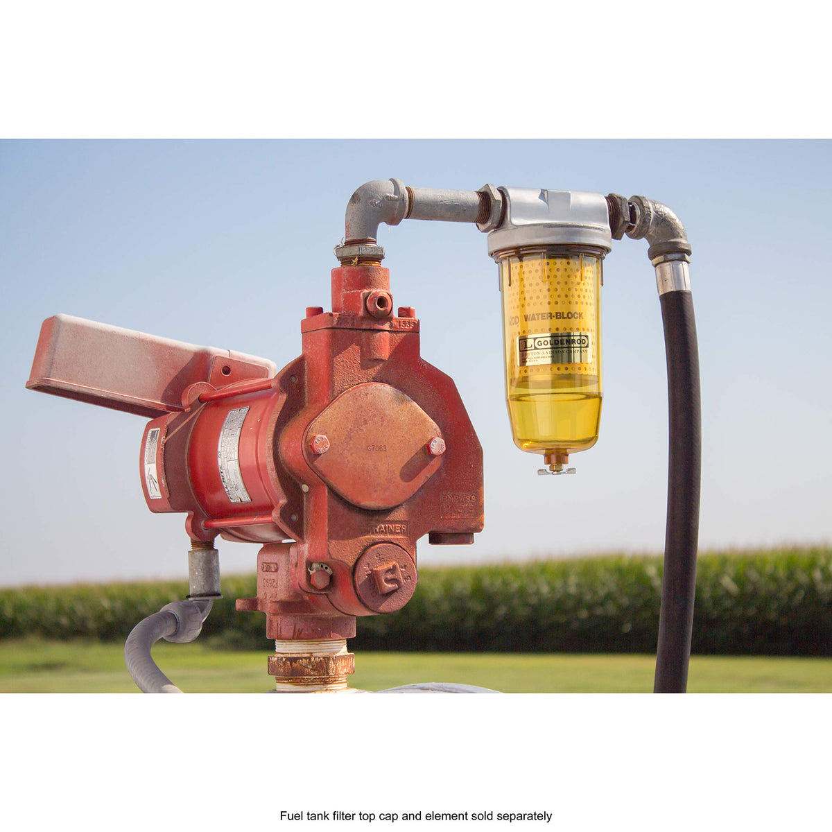 Goldenrod replacement bowl mounted on filter assembly showing compatibility and functional benefit