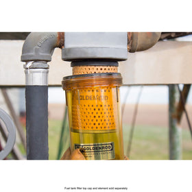 Goldenrod close-up of threads and seal showing secure fit and leak prevention benefit