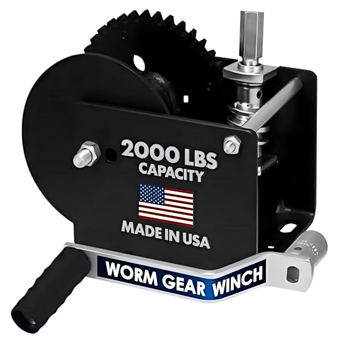 Goldenrod WG2000HEX front view showing compact winch and mounting points for easy installation