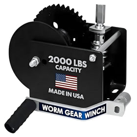 Goldenrod WG2000HEX front view showing compact winch and mounting points for easy installation