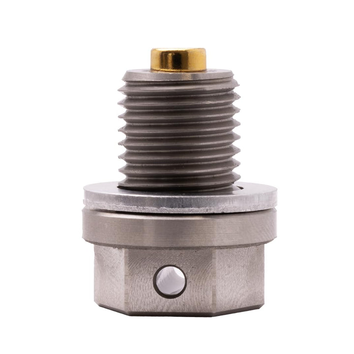 GoldPlug front view magnetic drain plug showing fit and finish benefit