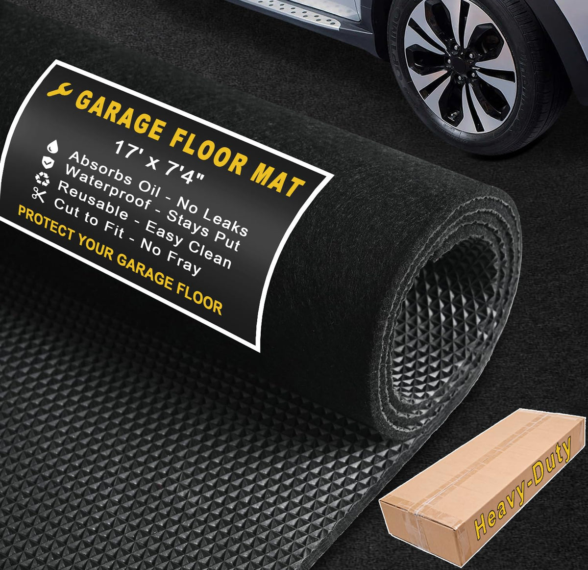 Golener front view full-length mat showing full coverage and floor protection