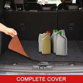 Golener in a tidy garage lifestyle scene keeping floor stain-free