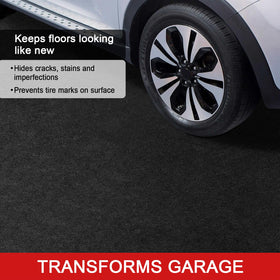 Golener mat beside car showing size and scale for SUVs and sedans