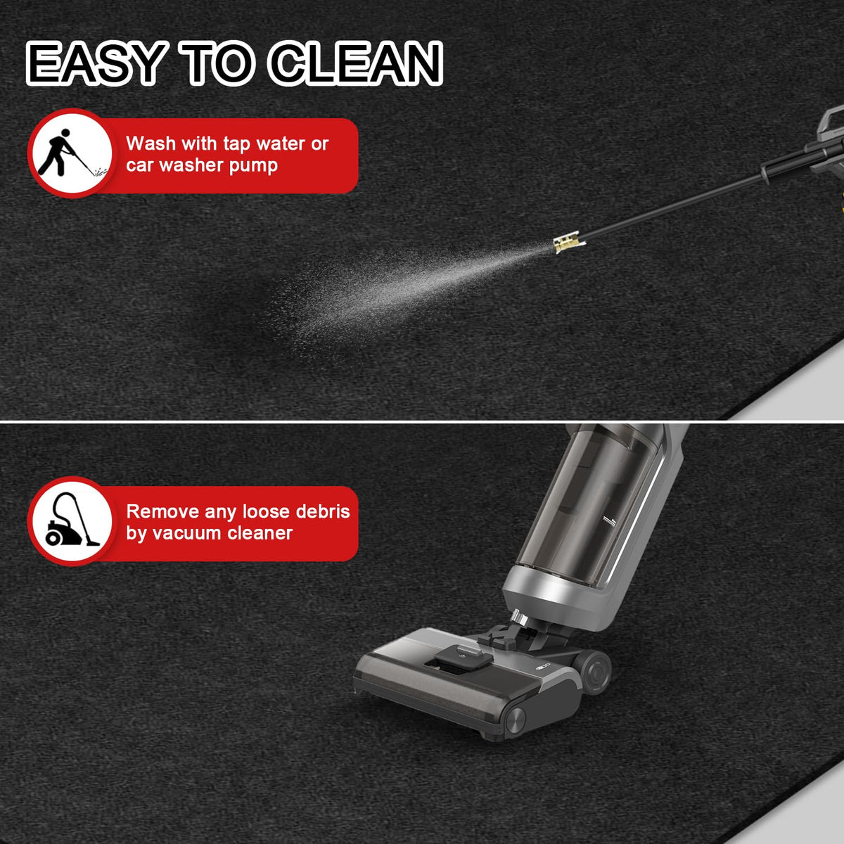 Golener mat after rinse showing stain-resistant surface ready to reuse