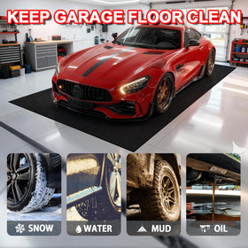 Golener mat placed under car during maintenance to protect concrete