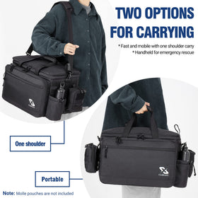 Golkcurx bag installed on passenger seat reducing slide for safer in-vehicle access
