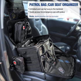 Golkcurx officer carrying patrol bag from vehicle to office for fast, organized transport