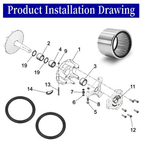 GOLKNHA two bearing washers overhead displaying correct sizes for fitment