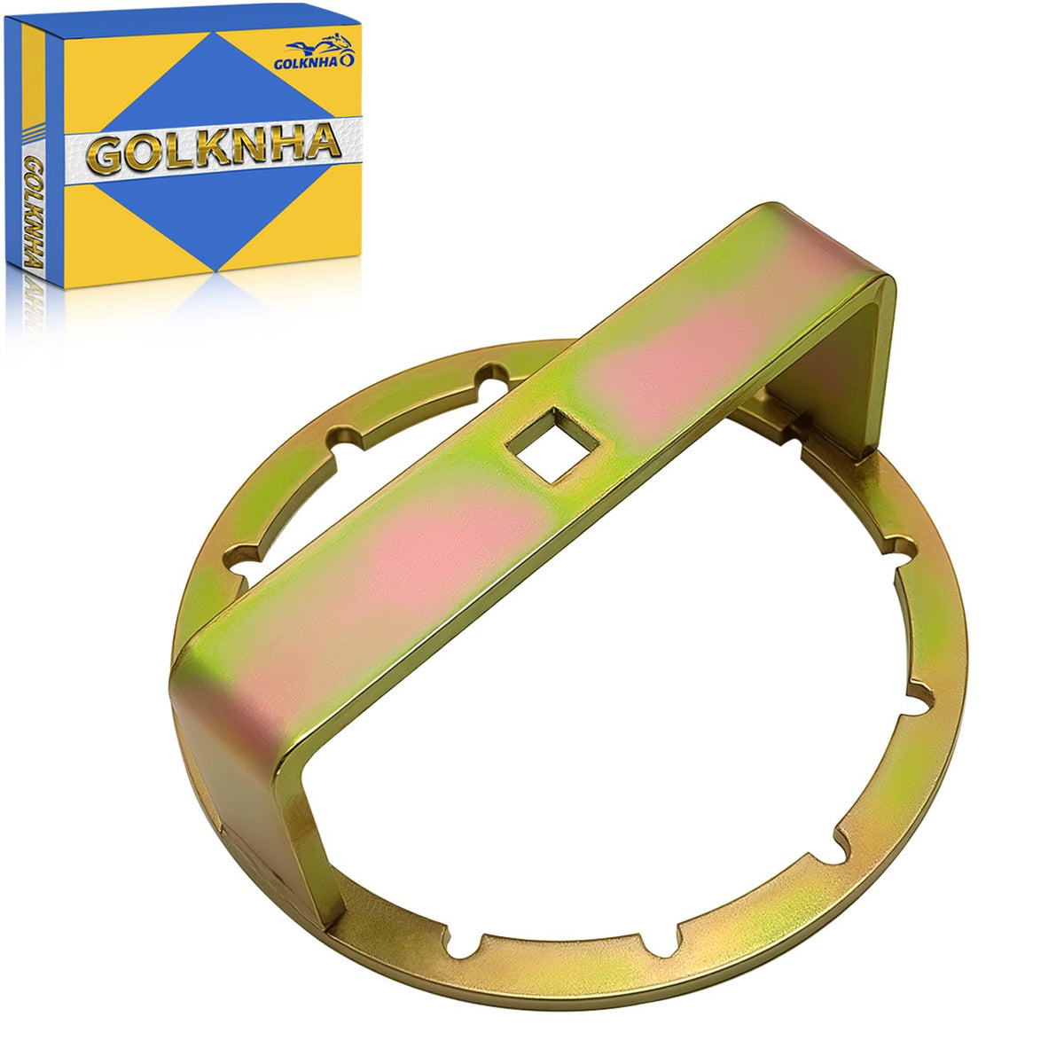 GOLKNHA front view of retaining nut tool showing fit and shape, prevents damage