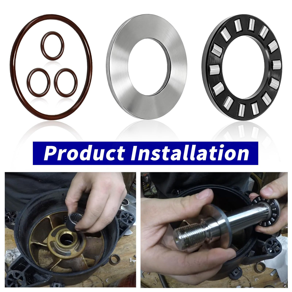 GOLKNHA thrust bearing and washer detail showing durable components for longer service life