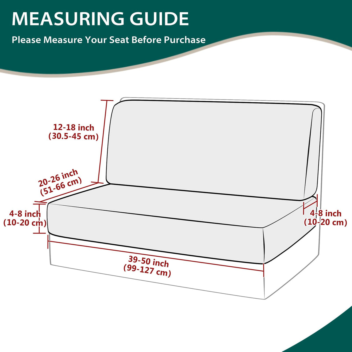 Gollense stretched over bench cushion demonstrating snug secure fit