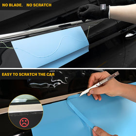 Gomake anti-scratch gloves front and back showing cut-resistant protection