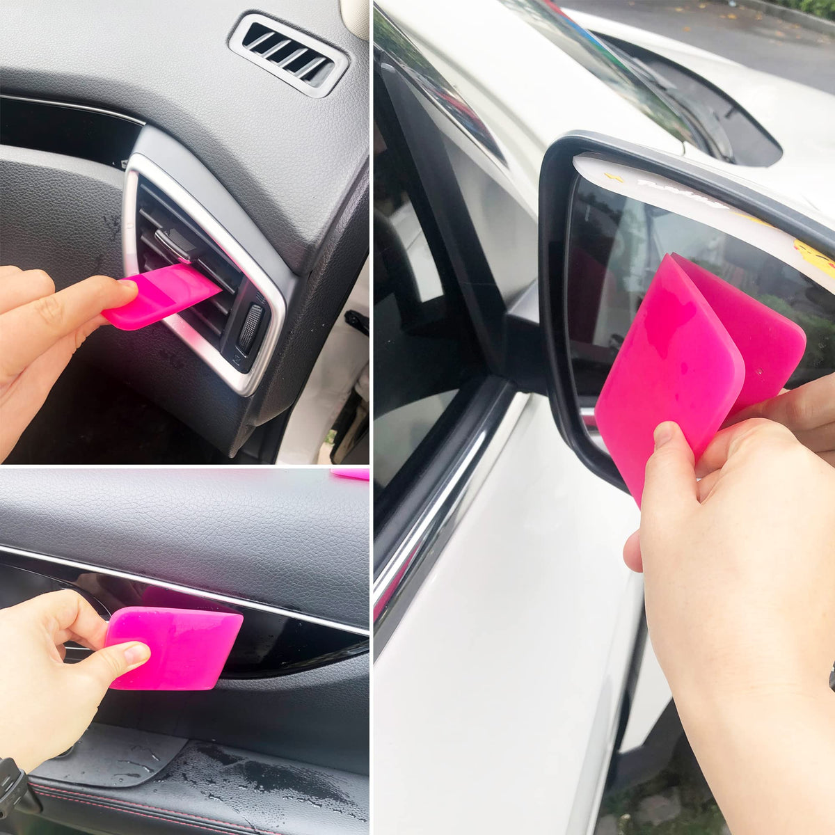 Gomake large squeegee smoothing a flat panel for fast coverage