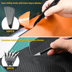 Gomake mini quarter squeegee in use reaching small rear window corners