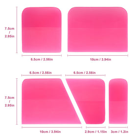 Gomake squeegees beside ruler showing exact size for precision