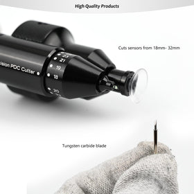 Gomake suction foot mounted on bumper for steady, clean cuts