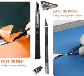 Gomake vinyl cutter blade detail enabling accurate safe trimming