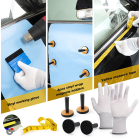 Gomake vinyl magnets in use holding film in place for accuracy