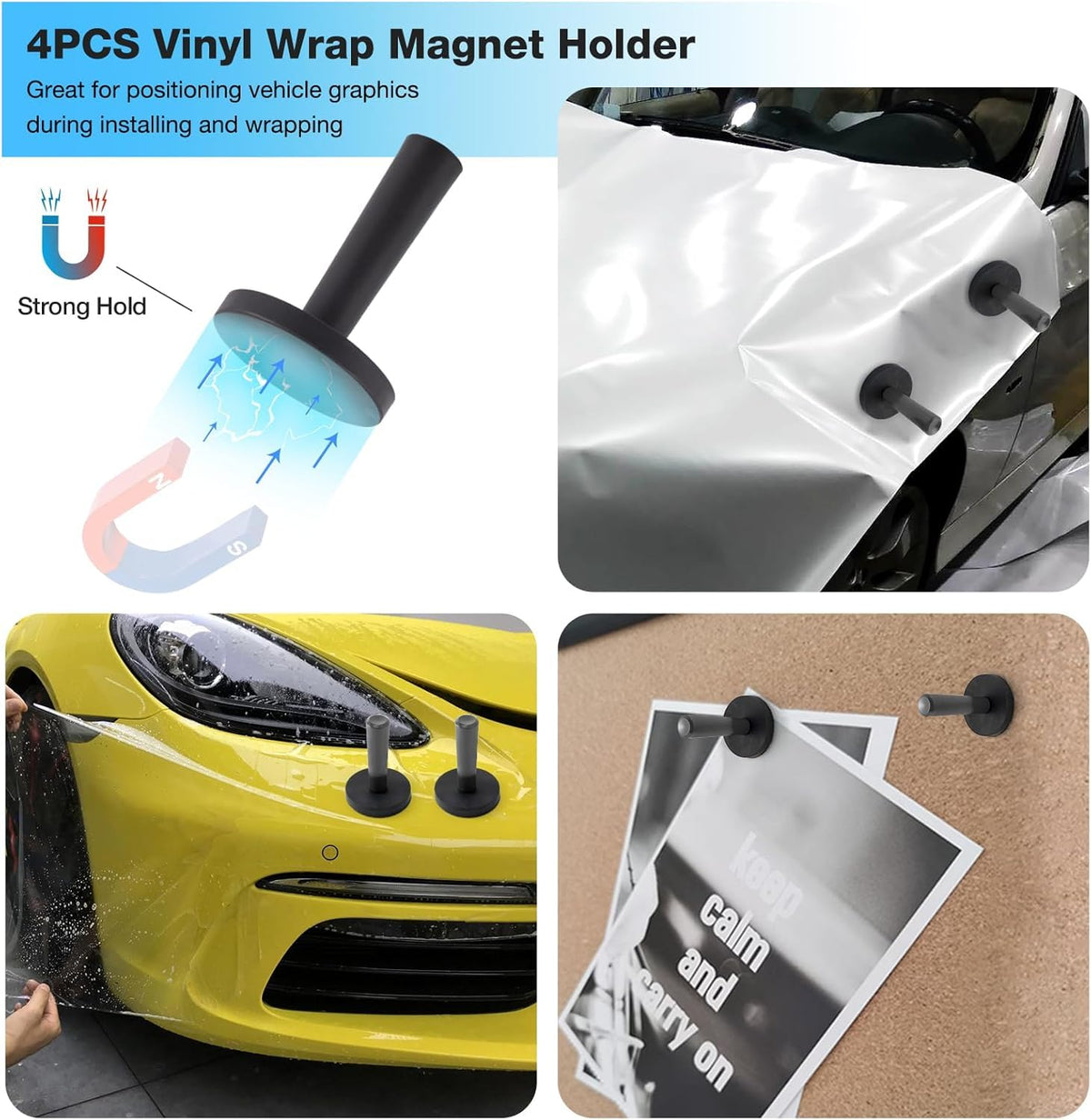 Gomake wrap stick tucking vinyl around a side mirror for clean edges