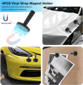 Gomake wrap stick tucking vinyl around a side mirror for clean edges
