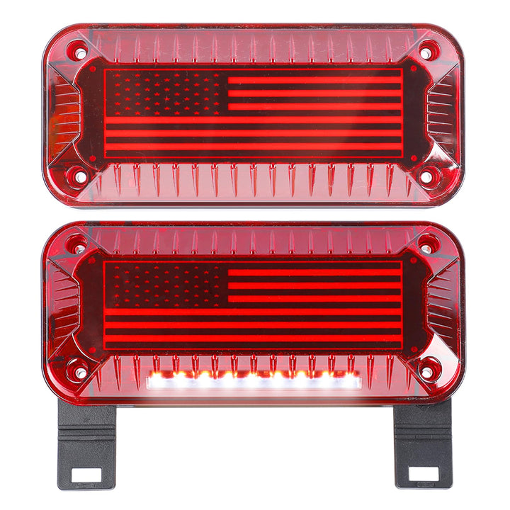 Gonice front view showing American flag face and bright LEDs for visibility