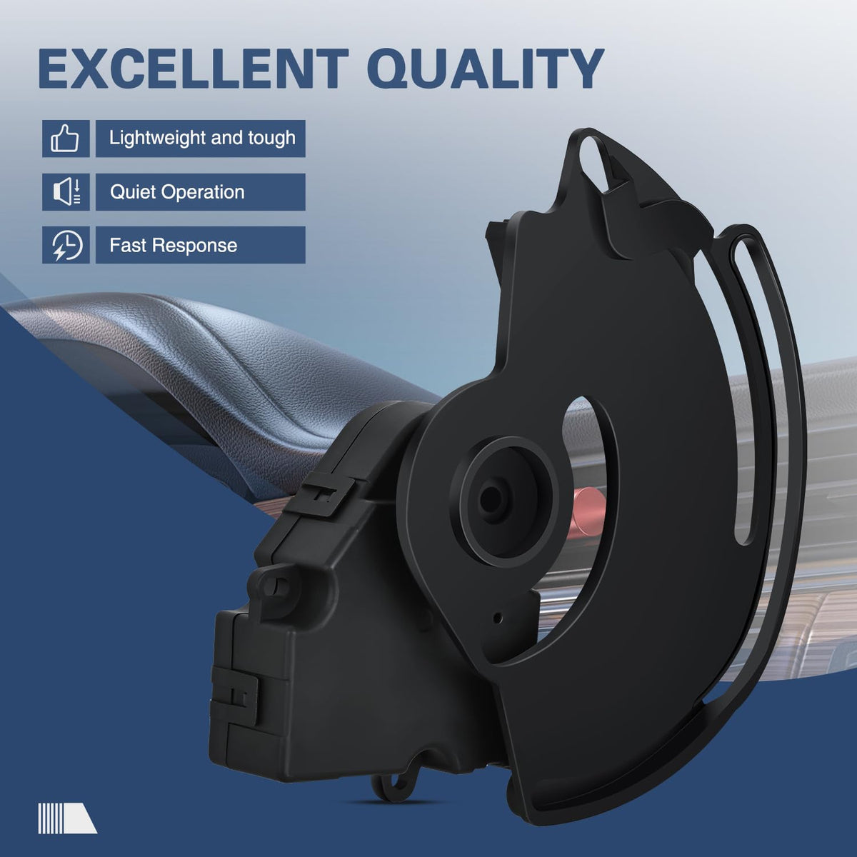 GOOACC actuator held in hand to show compact size for simple swaps