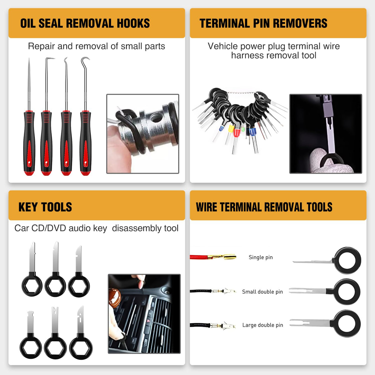GOOACC adhesive cable clips holding wiring neatly to prevent rattles and secure routes