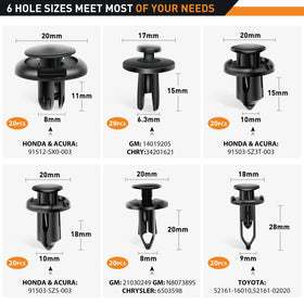 GOOACC open zip pouch organizing clips and pry tools for transport