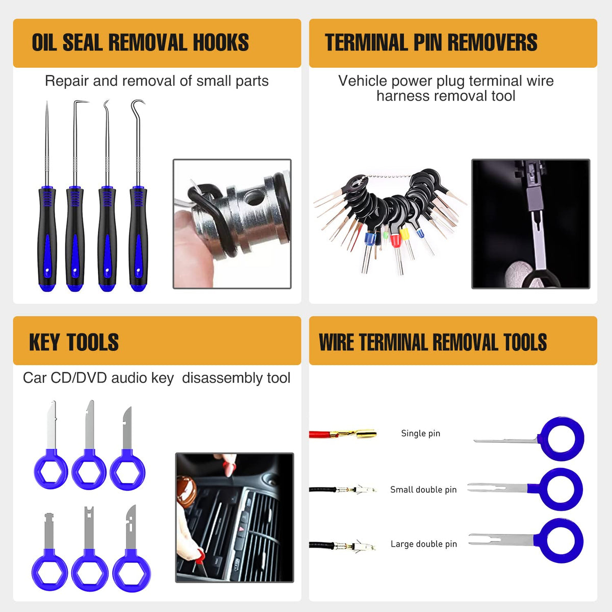 GOOACC arranged clip collection illustrating included sizes and reuse value