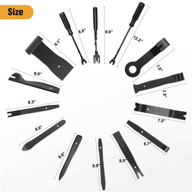 GOOACC assorted retainer clips arranged by size to match vehicle fasteners for quick replacement