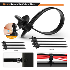 GOOACC clips in use on a car door panel demonstrating easy trim reattachment