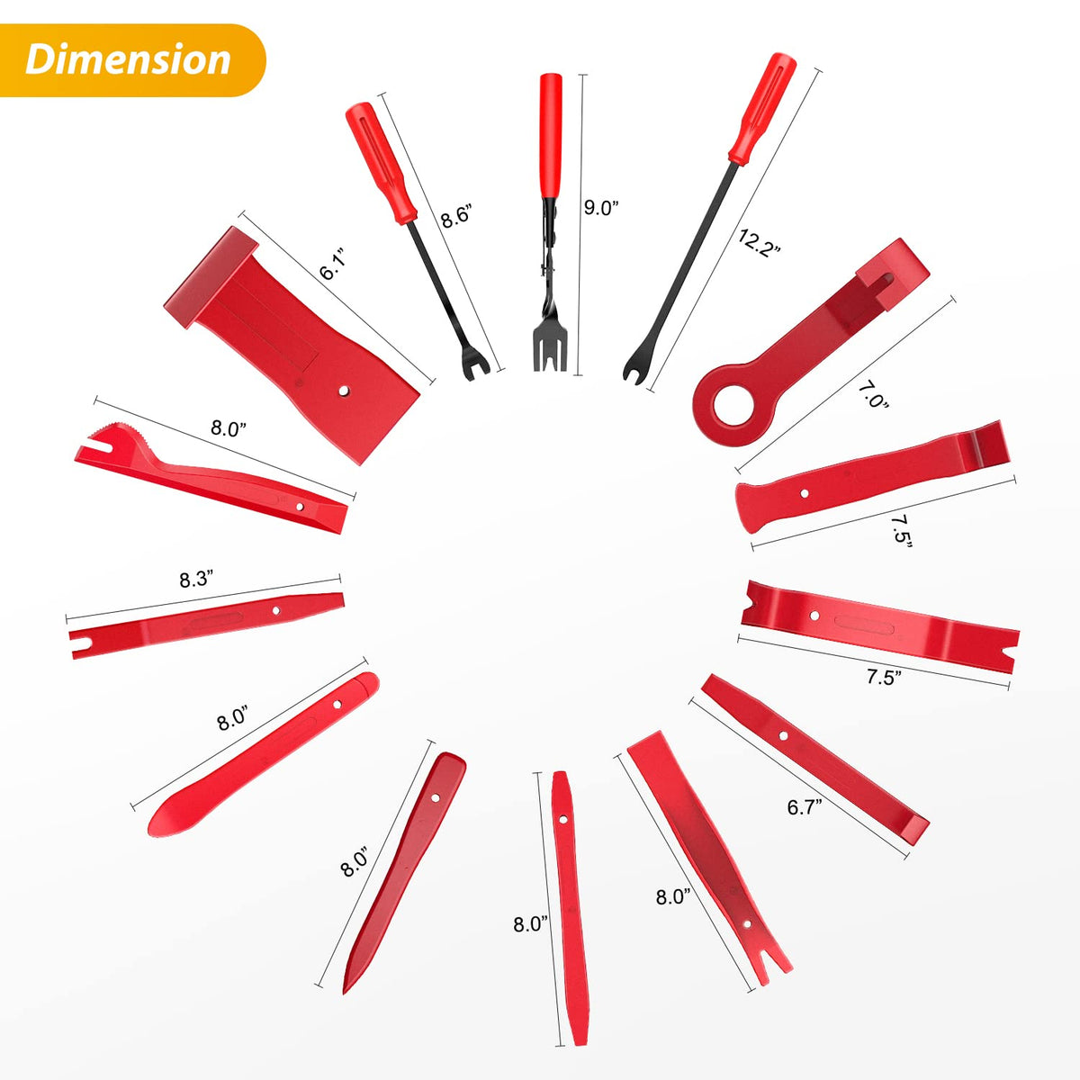 GOOACC nylon tool close-up edge protecting paint while prying